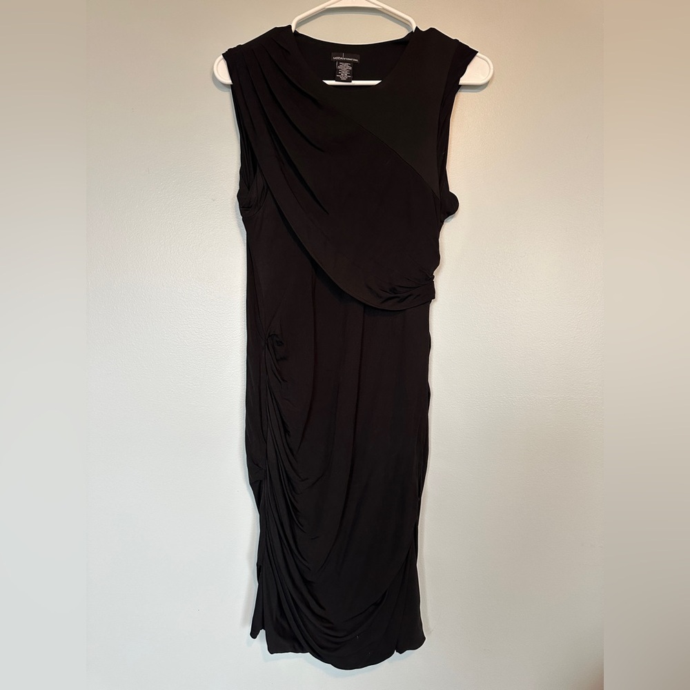Moda International Black Asymmetrical Sheath Dress Cocktail